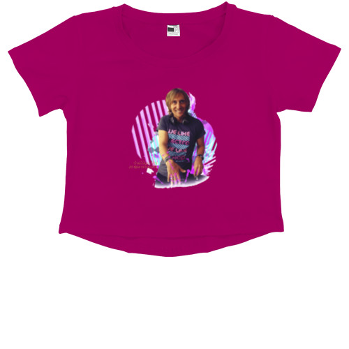 Kids' Premium Cropped T-Shirt - David Guetta 3 - Mfest