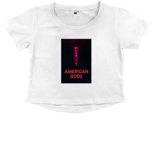 Kids' Premium Cropped T-Shirt - American Gods 7 - Mfest