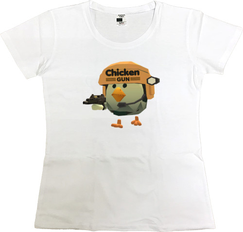 Women's Premium T-Shirt - chicken gun - Mfest