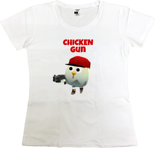 Women's Premium T-Shirt - Chicken Gun 9 - Mfest