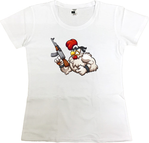 Women's Premium T-Shirt - Chicken Gun 7 - Mfest