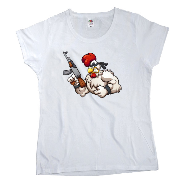 Women's T-shirt Fruit of the loom - Chicken Gun 7 - Mfest