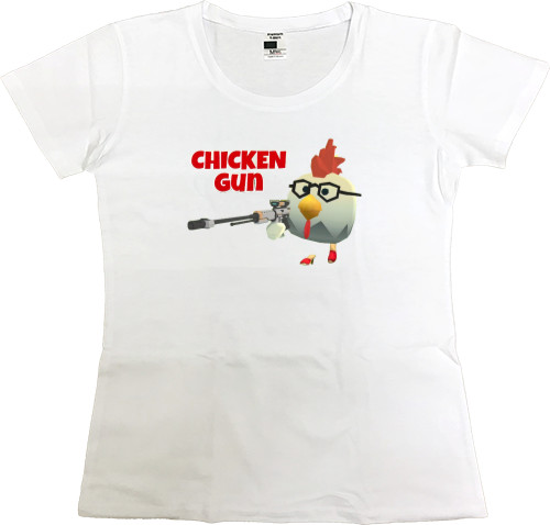 Women's Premium T-Shirt - Chicken Gun 4 - Mfest