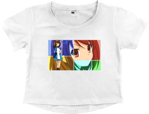 Women's Cropped Premium T-Shirt - Suzumiya Haruhi 3 - Mfest