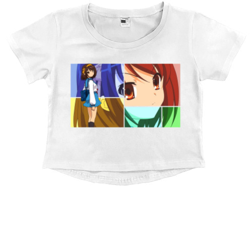 Kids' Premium Cropped T-Shirt - Suzumiya Haruhi 3 - Mfest