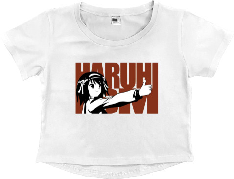 Women's Cropped Premium T-Shirt - Suzumiya Haruhi 2 - Mfest