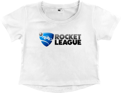 Women's Cropped Premium T-Shirt - Rocket League logo - Mfest