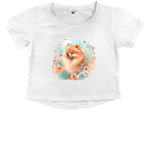 Kids' Premium Cropped T-Shirt - Spitz 2 - Mfest