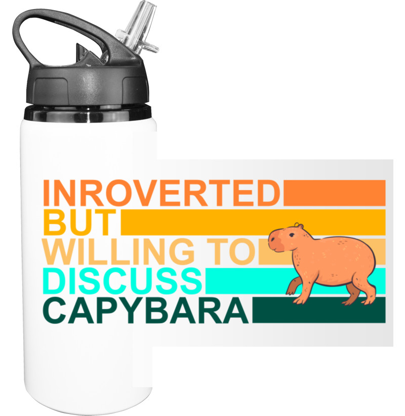 Пляшка для води - Inrovert but willing to discuss capybara - Mfest