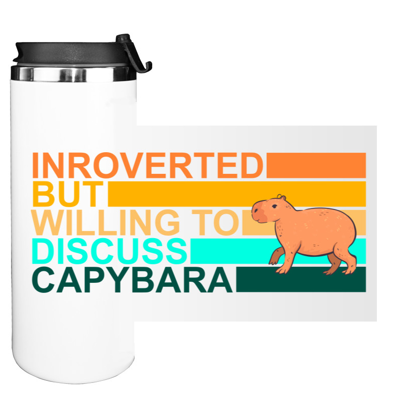 Термокружка - Inrovert but willing to discuss capybara - Mfest