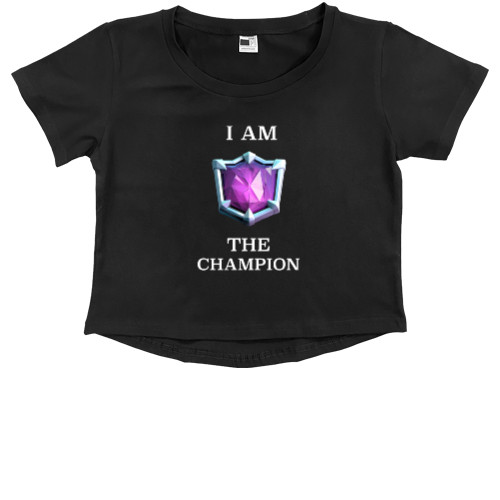 Kids' Premium Cropped T-Shirt - I am the champion - Mfest