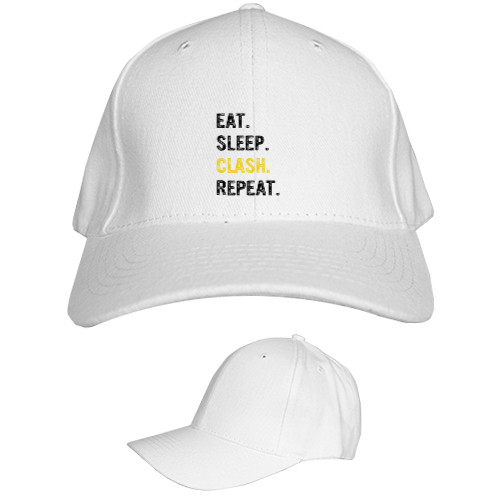 Kids' Baseball Cap 6-panel - Eat Sleep Clash Repeat - Mfest