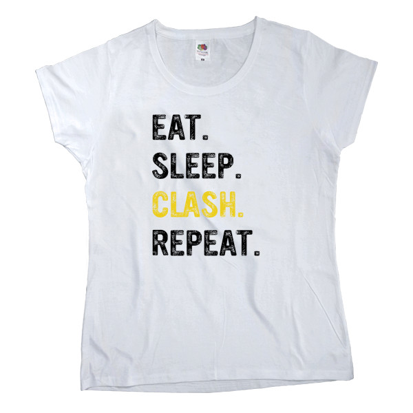 Women's T-shirt Fruit of the loom - Eat Sleep Clash Repeat - Mfest