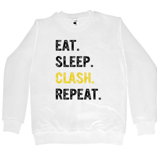 Свитшот Премиум Женский - Eat Sleep Clash Repeat - Mfest