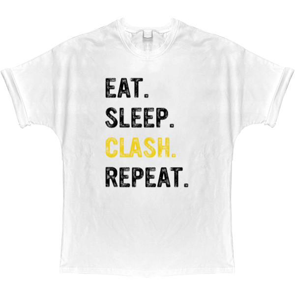 T-shirt Oversize - Eat Sleep Clash Repeat - Mfest