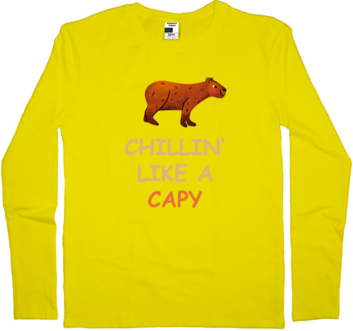 Men's Longsleeve Shirt - Chillin' Like a Capy - Mfest