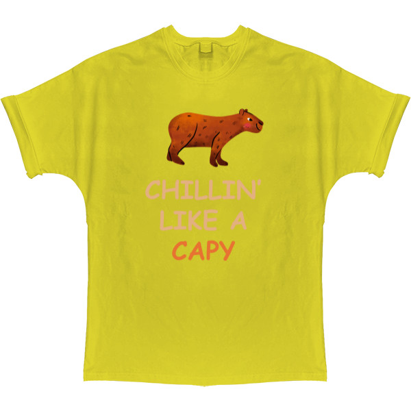 T-shirt Oversize - Chillin' Like a Capy - Mfest