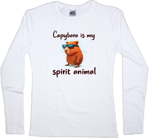 Women's Longsleeve Shirt - Capybara is my spirit animal - Mfest