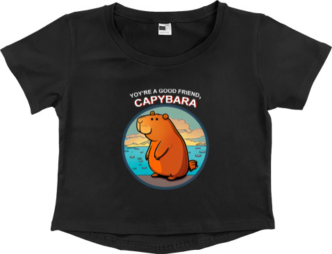 Капібара  - Кроп - топ Преміум Жіночий - Capybara 2 - Mfest