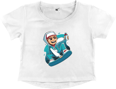 Women's Cropped Premium T-Shirt - Subway surfers Jake - Mfest