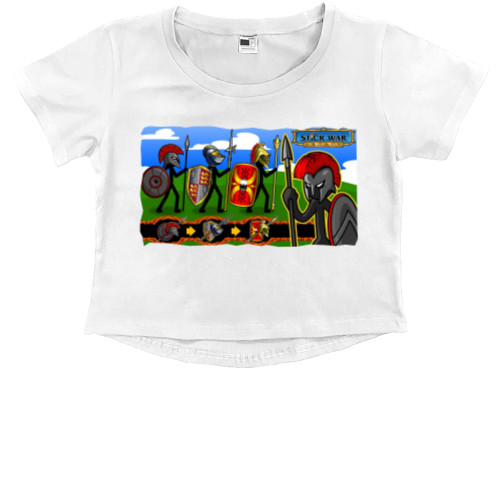 Kids' Premium Cropped T-Shirt - Stick War Legacy - Mfest