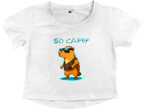 Women's Cropped Premium T-Shirt - so cappy - Mfest