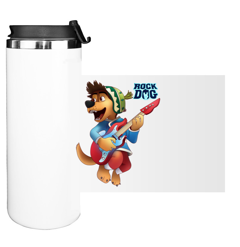 Water Bottle on Tumbler - rock dog - Mfest