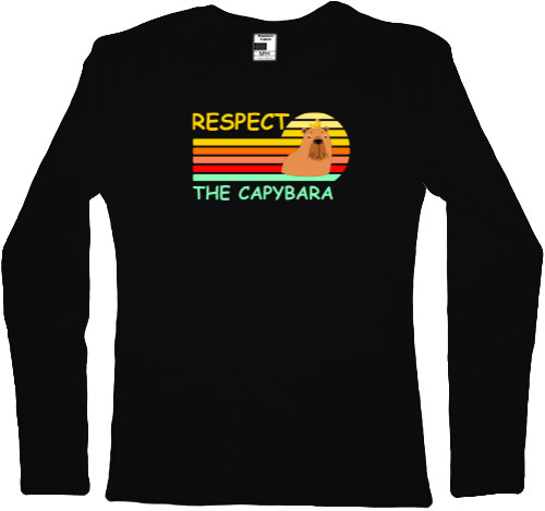 Women's Longsleeve Shirt - Respect Capybara - Mfest