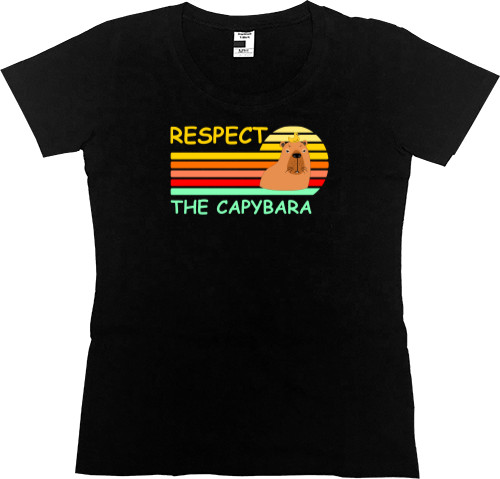 Women's Premium T-Shirt - Respect Capybara - Mfest