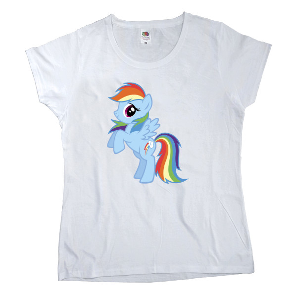 Women's T-shirt Fruit of the loom - My little pony Rainbow Dash - Mfest