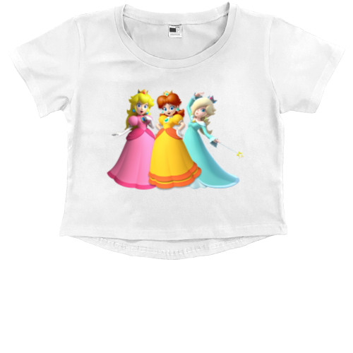 Kids' Premium Cropped T-Shirt - Princess Mario - Mfest