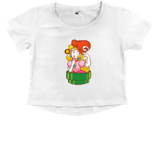 Kids' Premium Cropped T-Shirt - Princess Peach - Mfest