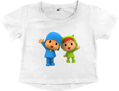 Women's Cropped Premium T-Shirt - Pocoyo - Mfest