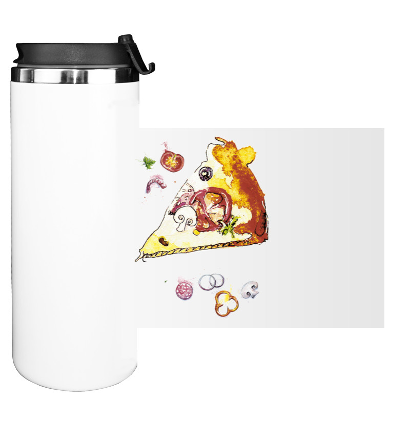 Water Bottle on Tumbler - Pizza 2 - Mfest