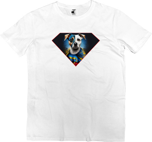 Men’s Premium T-Shirt - Dog Patron super man - Mfest