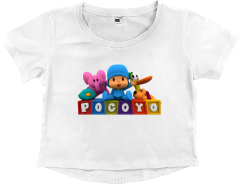 Women's Cropped Premium T-Shirt - Pocoyo - Mfest