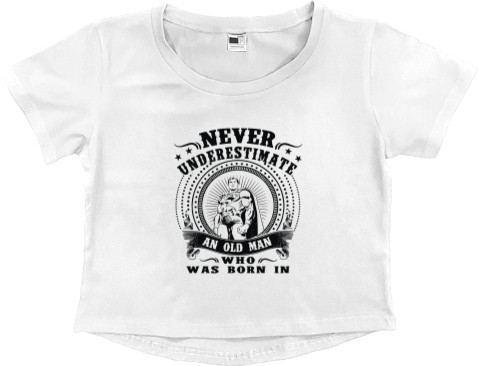 Women's Cropped Premium T-Shirt - Never Underestimate - Mfest