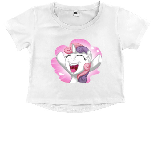 Kids' Premium Cropped T-Shirt - My Little Pony Friendship is amazing - Mfest