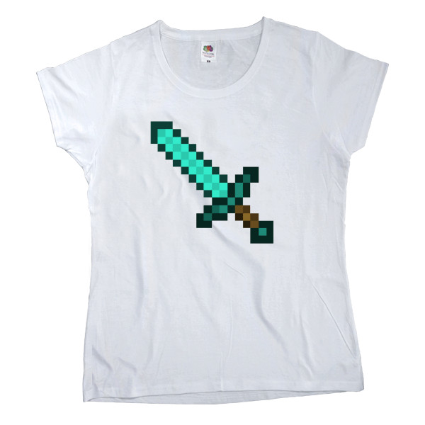 Women's T-shirt Fruit of the loom - Minecraft Sword - Mfest