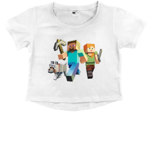 Minecraft - Kids' Premium Cropped T-Shirt - MINECRAFT 26 - Mfest