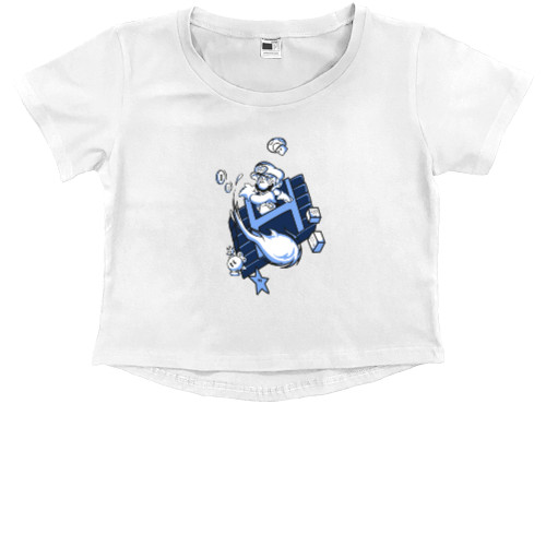 Kids' Premium Cropped T-Shirt - Mario 7 - Mfest