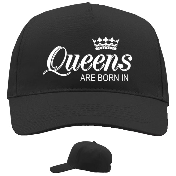 Baseball Caps - 5 panel - queens are born - Mfest