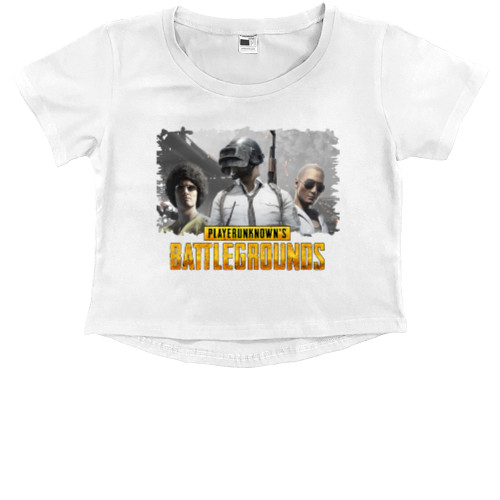 Kids' Premium Cropped T-Shirt - PUBG / PUBG - Mfest