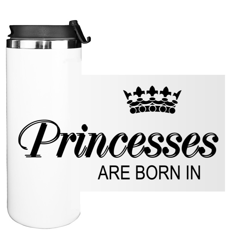 Water Bottle on Tumbler - princess are born - Mfest