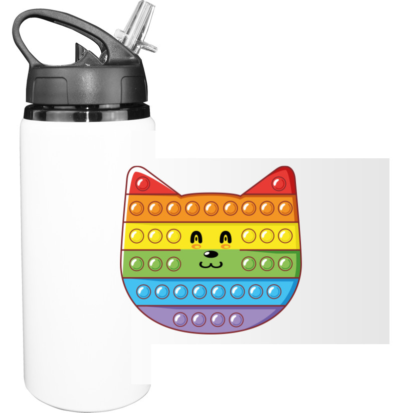 Sport Water Bottle - POP IT Cat - Mfest