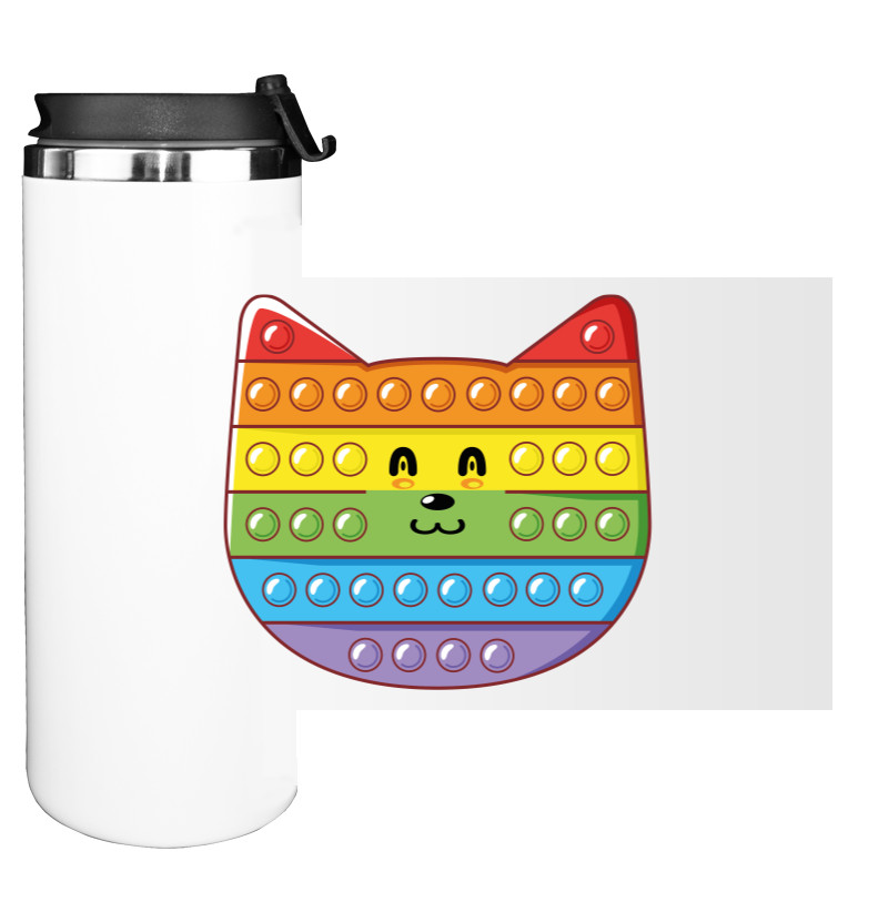 Water Bottle on Tumbler - POP IT Cat - Mfest