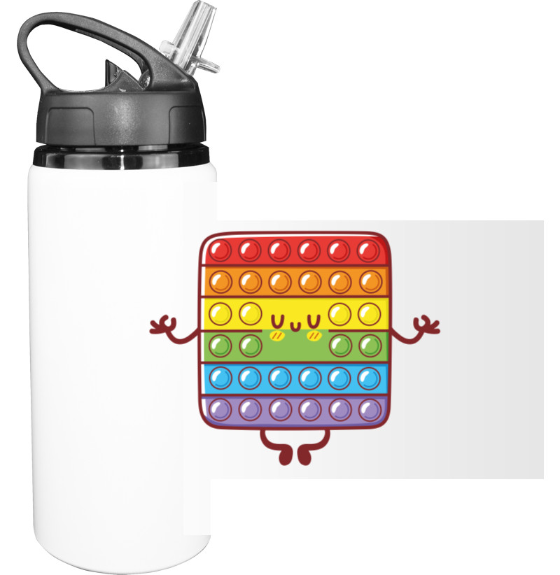 Pop it and Simple Dimple - Sport Water Bottle - POP IT 6 - Mfest