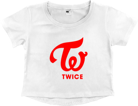 Women's Cropped Premium T-Shirt - Twice 1 - Mfest