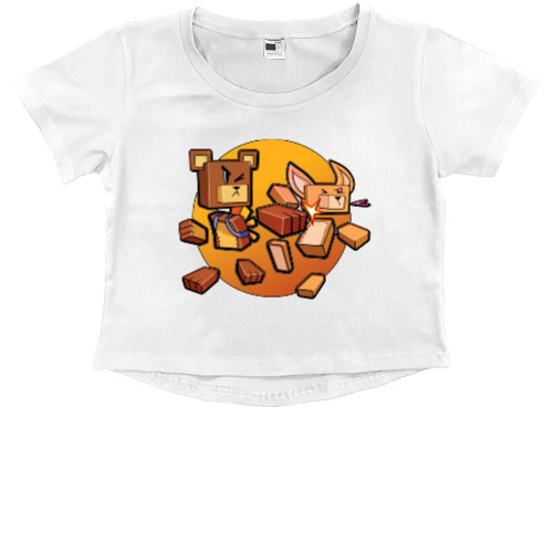 Kids' Premium Cropped T-Shirt - Super bear adventure 3 - Mfest