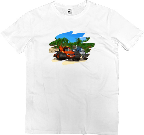 Men’s Premium T-Shirt - FLASH AND WONDER CARS 4 - Mfest